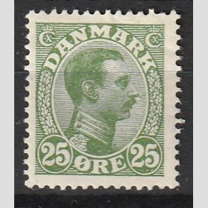 FRIMRKER DANMARK | 1925-26 - AFA 148 - Chr. X 25 re grn - Ubrugt