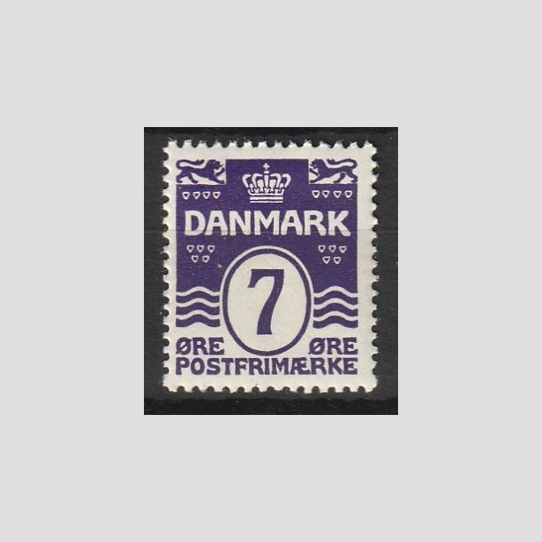 FRIMRKER DANMARK | 1930 - AFA 184 - Blgelinie 7 re violet - Postfrisk