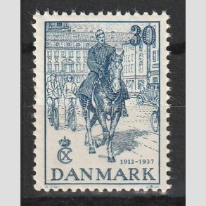 FRIMRKER DANMARK | 1937 - AFA 242 - Chr. X 25 re jubilum 30 re bl - Postfrisk