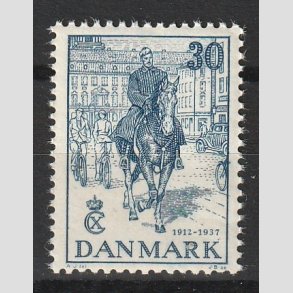 FRIMRKER DANMARK | 1937 - AFA 242 - Chr. X 25 re jubilum 30 re bl - Postfrisk
