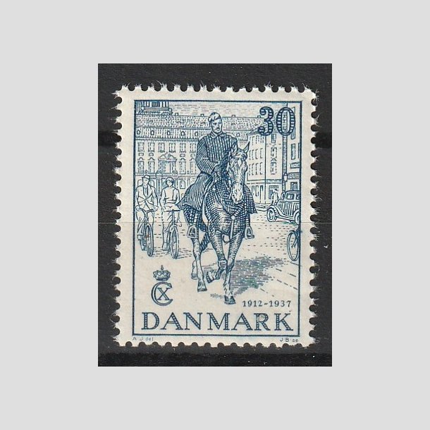 FRIMRKER DANMARK | 1937 - AFA 242 - Chr. X 25 re jubilum 30 re bl - Postfrisk