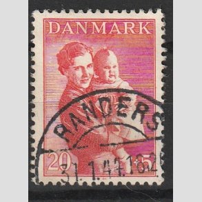FRIMRKER DANMARK | 1943 - AFA 268 - Brneforsorg 20 + 5 re rd - Lux Stemplet 