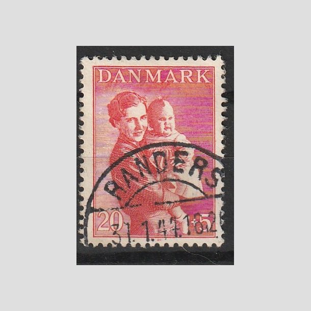 FRIMRKER DANMARK | 1943 - AFA 268 - Brneforsorg 20 + 5 re rd - Lux Stemplet "Randers"