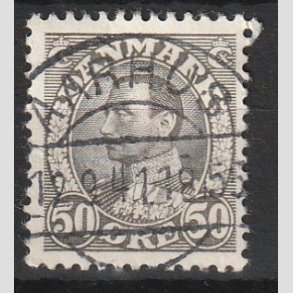 FRIMRKER DANMARK | 1934 - AFA 209 - Chr. X 50 re gr - Lux Stemplet 