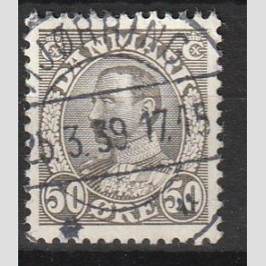FRIMRKER DANMARK | 1934 - AFA 209 - Chr. X 50 re gr - Lux Stemplet 