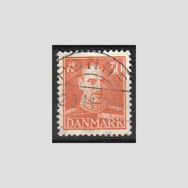 FRIMRKER DANMARK | 1942-44 - AFA 278 - Chr. X 30 re orange - Lux Stemplet "RNNE"