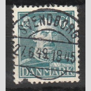 FRIMRKER DANMARK | 1944 - AFA 284 - Chr. X 60 re blgrn - Lux Stemplet 