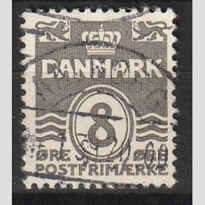 FRIM�RKER DANMARK | 1933 - AFA 201 - B�lgelinie 8 �re gr� - Lux Stemplet 
