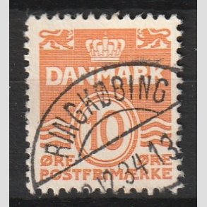 FRIM�RKER DANMARK | 1933 - AFA 202 - B�lgelinie 10 �re orange type IA - Lux Stemplet 
