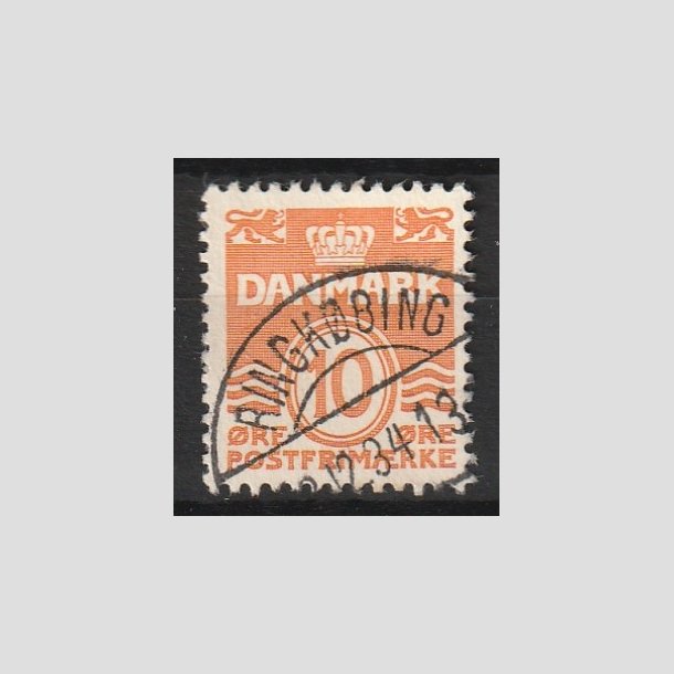 FRIMRKER DANMARK | 1933 - AFA 202 - Blgelinie 10 re orange type IA - Lux Stemplet "RINGKBING"
