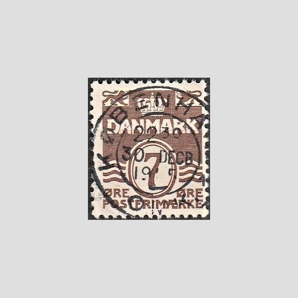FRIMRKER DANMARK | 1940 - AFA 255 - Blgelinie 7 re brun - Lux Stemplet "KBENHAVN"
