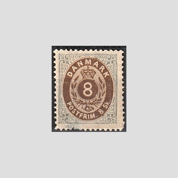 FRIMRKER DANMARK | 1871-74 - AFA 19 - 8 Skilling gr/brun - Ubrugt