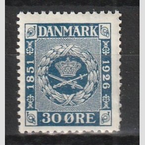 FRIM�RKER DANMARK | 1926 - AFA 156 - Frim�rkets 75 �rs jubil�um 30 �re bl� - Postfrisk