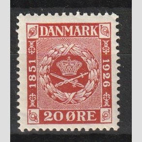 FRIM�RKER DANMARK | 1926 - AFA 155 - Frim�rkets 75 �rs jubil�um 20 �re r�d - Postfrisk