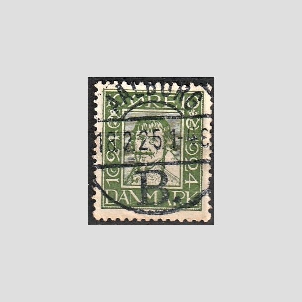 FRIMRKER DANMARK | 1924 - AFA 133 - Postjubilum 10 re grn - Lux Stemplet "AALBORG"