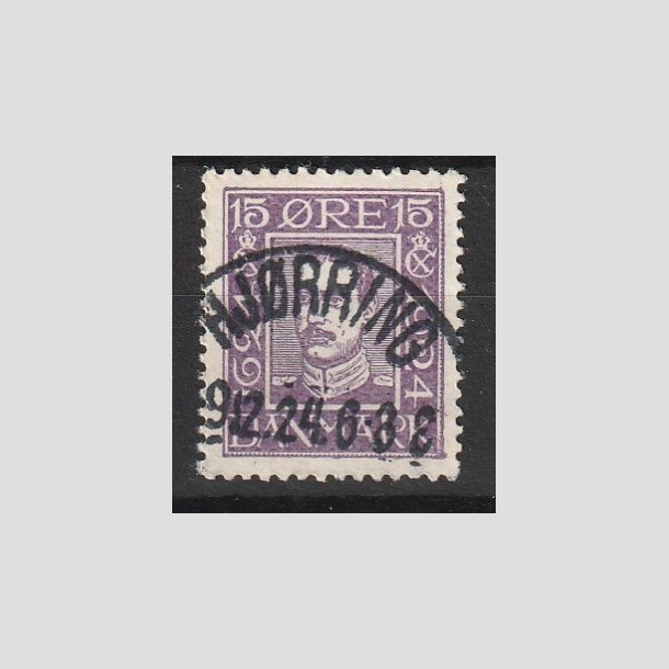 FRIMRKER DANMARK | 1924 - AFA 139 - Postjubilum 15 re violet - Lux Stemplet "HJRRING"