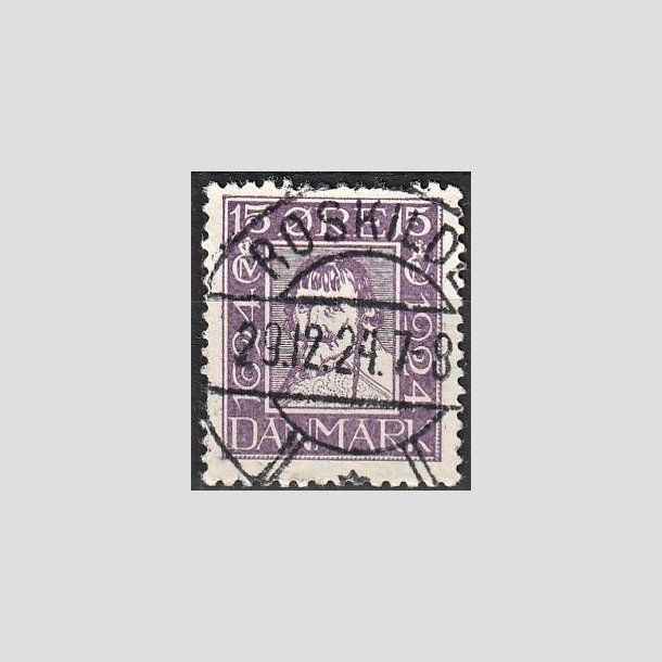 FRIMRKER DANMARK | 1924 - AFA 137 - Postjubilum 15 re violet - Lux Stemplet "ROSKILDE"