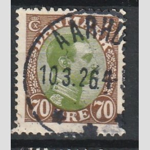 FRIMRKER DANMARK | 1918-20 - AFA 108 - Chr. X 70 re brun/grn - Lux Stemplet 
