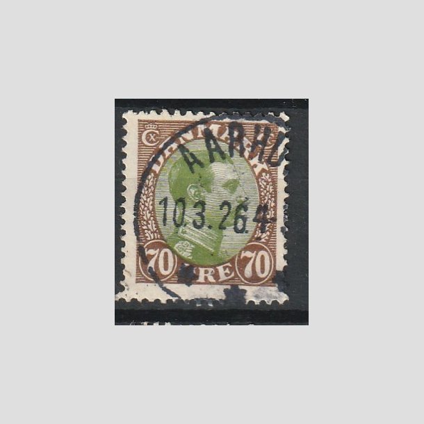 FRIMRKER DANMARK | 1918-20 - AFA 108 - Chr. X 70 re brun/grn - Lux Stemplet "AARHUS"