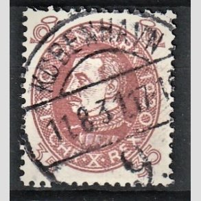 FRIMRKER DANMARK | 1930 - AFA 194 - Chr. X 60 r 35 re rdbrun - Lux Stemplet 