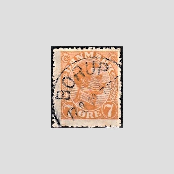 FRIMRKER DANMARK | 1918-20 - AFA 098 - Chr. X 7 re orange - Lux Stemplet "BORUP"