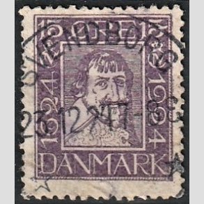 FRIM�RKER DANMARK | 1924 - AFA 138 - Postjubil�um 15 �re violet - Lux Stemplet 