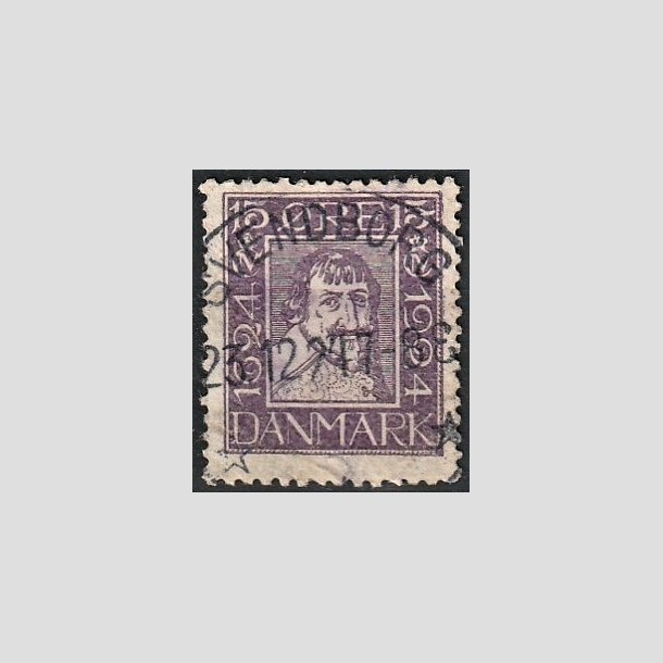 FRIMRKER DANMARK | 1924 - AFA 138 - Postjubilum 15 re violet - Lux Stemplet "SVENDBORG"