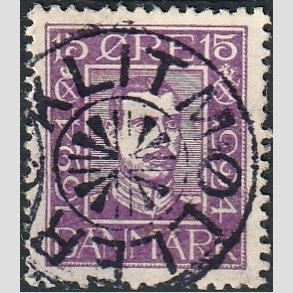 FRIM�RKER DANMARK | 1924 - AFA 136 - Postjubil�um 15 �re violet - Lux Stemplet 