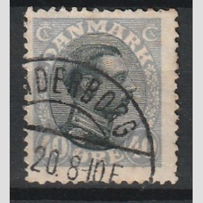 FRIMRKER DANMARK | 1918-20 - AFA 105a - Chr. X 40 re bllilla/sort - Stemplet 
