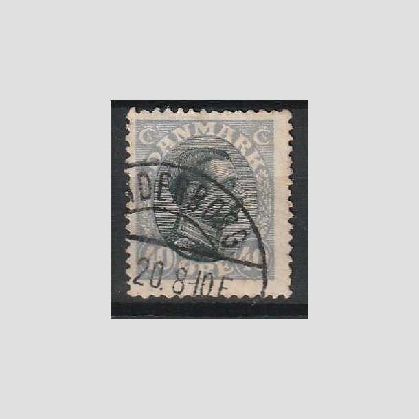 FRIMRKER DANMARK | 1918-20 - AFA 105a - Chr. X 40 re bllilla/sort - Stemplet "SNDERBORG"