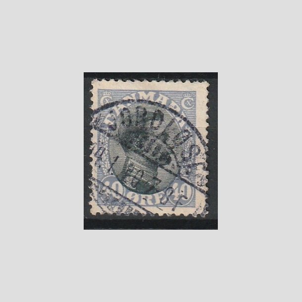 FRIMRKER DANMARK | 1918-20 - AFA 105a - Chr. X 40 re bllilla/sort - Lux Stemplet "JORDLSE"