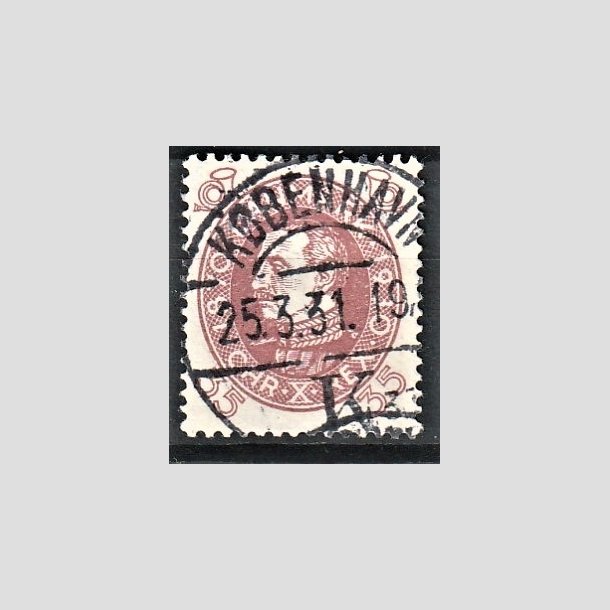 FRIMRKER DANMARK | 1930 - AFA 194 - Chr. X 60 r 35 re rdbrun - Lux Stemplet "KBENHAVN"
