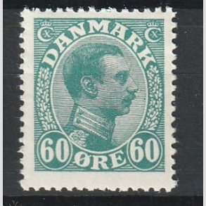 FRIMRKER DANMARK | 1921-22 - AFA 130 - Chr. X 60 re blgrn - Postfrisk