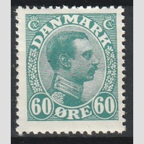 FRIMRKER DANMARK | 1921-22 - AFA 130 - Chr. X 60 re blgrn - Postfrisk