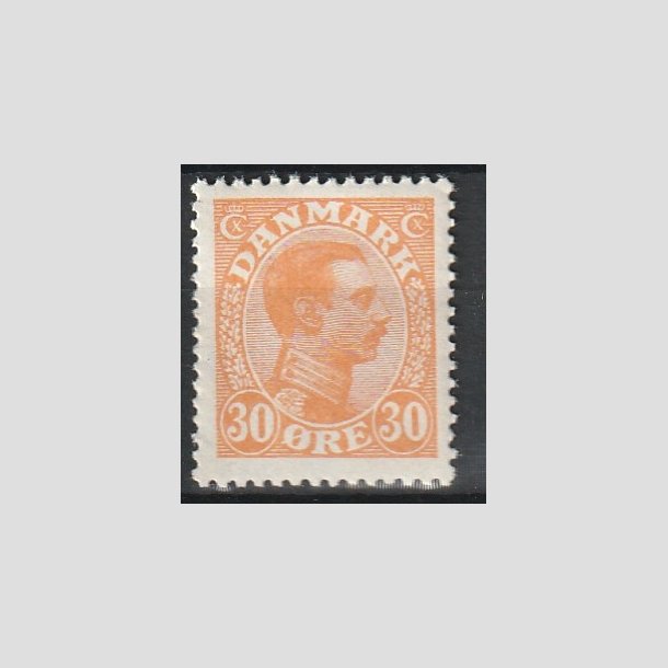 FRIMRKER DANMARK | 1921-22 - AFA 127 - Chr. X 30 re orange - Postfrisk