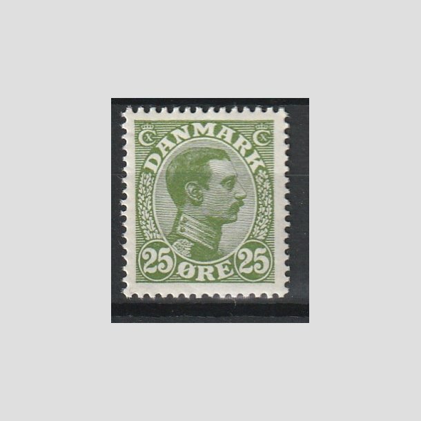 FRIMRKER DANMARK | 1925-26 - AFA 148 - Chr. X 25 re grn - Postfrisk