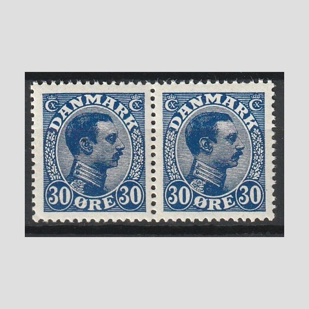 FRIMRKER DANMARK | 1925-26 - AFA 149 - Chr. X 30 re bl i par - Postfrisk