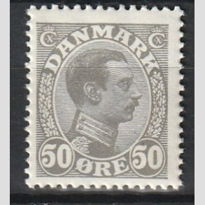 FRIMRKER DANMARK | 1921-22 - AFA 129a - Chr. X 50 re gr - Postfrisk