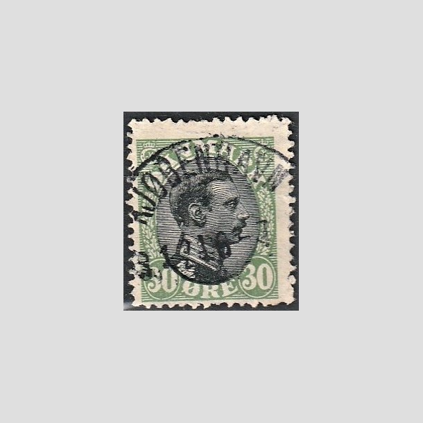 FRIMRKER DANMARK | 1918-20 - AFA 103 - 2K - Chr. X 30 re grn/sort - Lux Stemplet "KJBENHAVN"