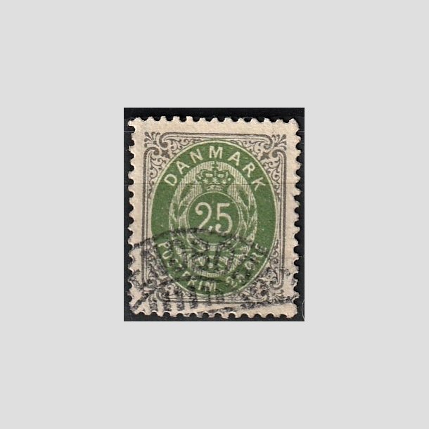 FRIMRKER DANMARK | 1895 - AFA 29B - 2K - 25 re gr/grn - Stemplet "SVENDBORG"