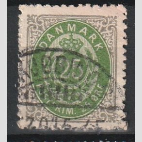 FRIM�RKER DANMARK | 1902 - AFA 29C - 25 �re gr�/gr�n - Stemplet 