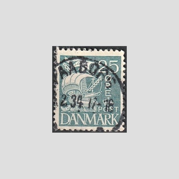 FRIMRKER DANMARK | 1933 - AFA 205 - Karavel 25 re bl Type I - Lux Stemplet "AALBORG"