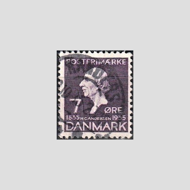 FRIMRKER DANMARK | 1935 - AFA 224 - H. C. Andersen 7 re lilla - Lux Stemplet "RANDERS"