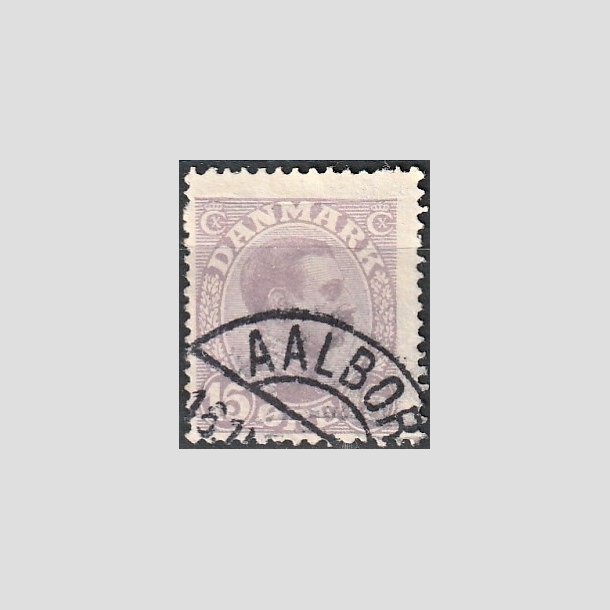 FRIMRKER DANMARK | 1913 - AFA 70a - Chr. X 15 re matlilla - Lux Stemplet "AALBORG"