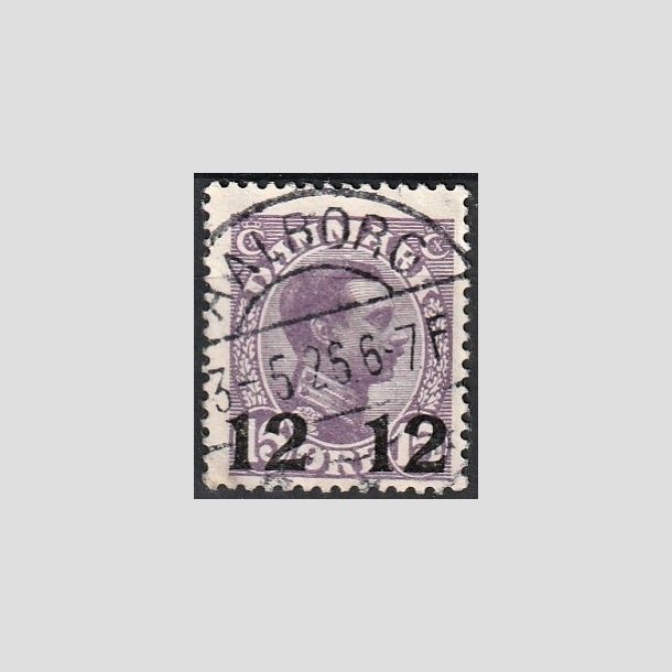 FRIMRKER DANMARK | 1926 - AFA 159 - 12 12/15 re violet Chr. X provisorier - Lux Stemplet "AALBORG"