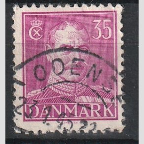FRIMRKER DANMARK | 1942-44 - AFA 279 - Chr. X 35 re rdlilla - Lux Stemplet 