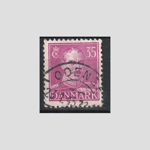 FRIMRKER DANMARK | 1942-44 - AFA 279 - Chr. X 35 re rdlilla - Lux Stemplet "ODENSE"