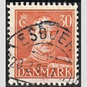 FRIMRKER DANMARK | 1942-44 - AFA 278 - Chr. X 30 re orange - Lux Stemplet 