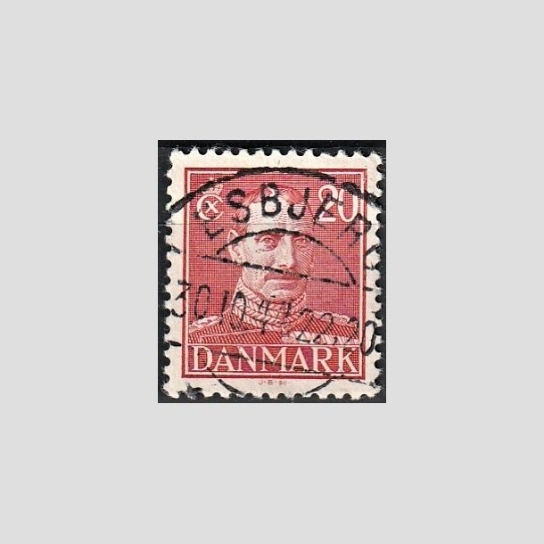 FRIMRKER DANMARK | 1942-44 - AFA 276 - Chr. X 20 re rd - Lux Stemplet "ESBJERG"