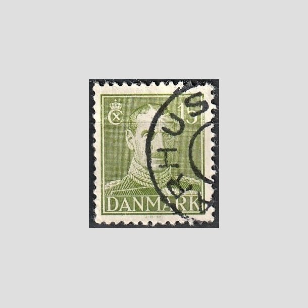 FRIMRKER DANMARK | 1942-44 - AFA 275 - Chr. X 15 re grn - Lux Stemplet "AARHUS"